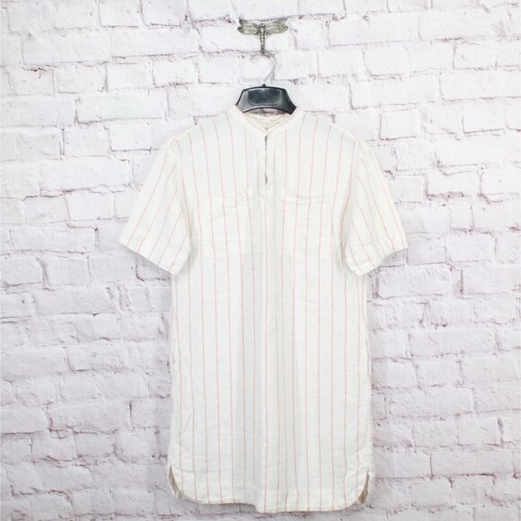 LL Bean Signature Linen Blend Dress Sailcloth Faded Orange Size S - Picture 6 of 12